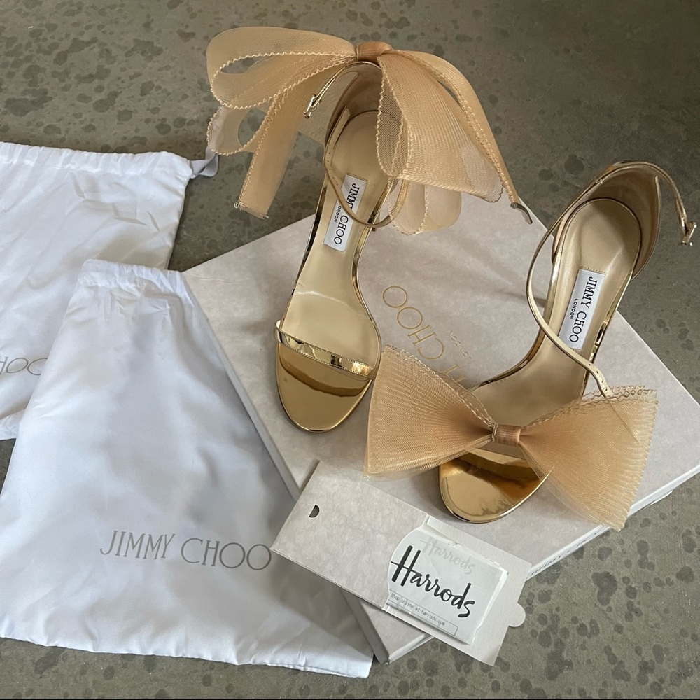 Jimmy Choo - Aveline 100 in Gold size 41